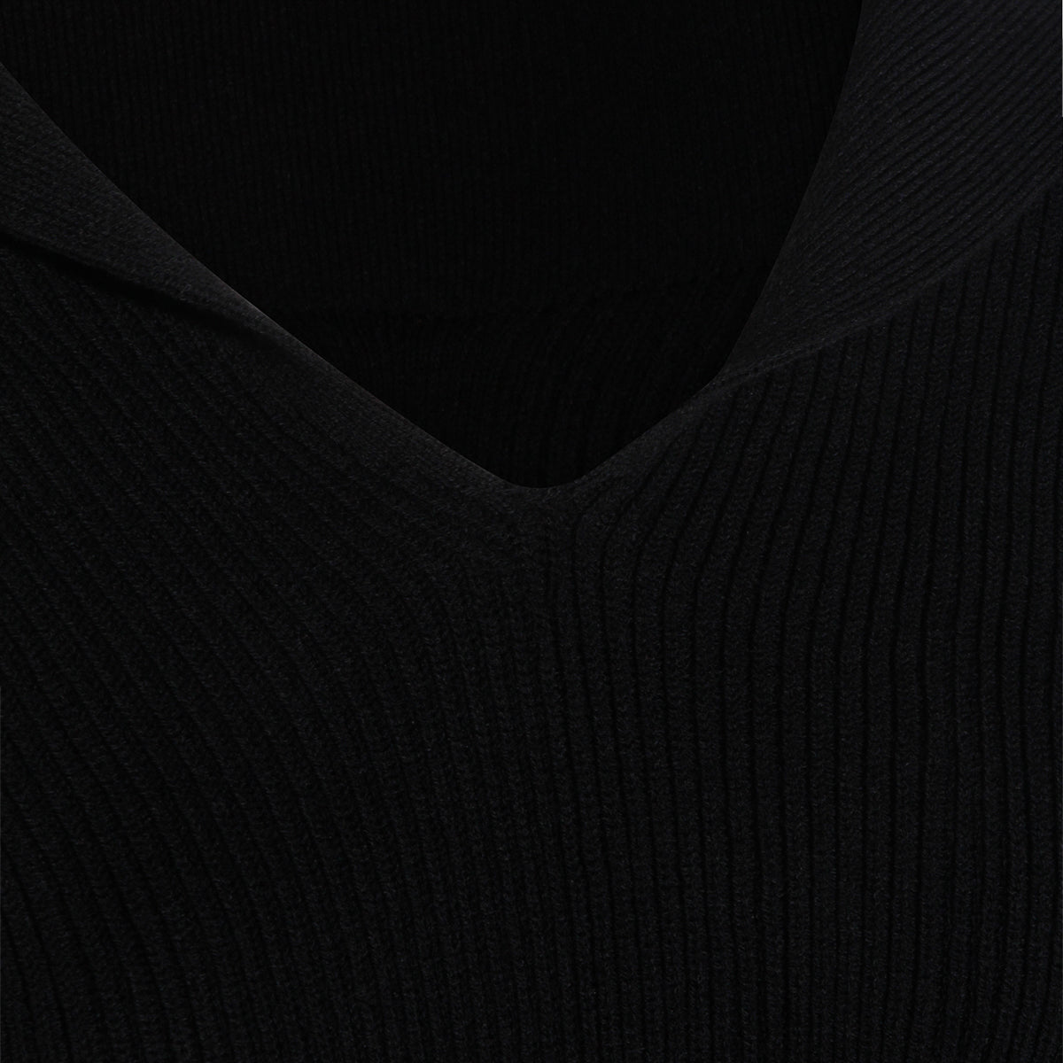 BLACK WOOL KNITWEAR