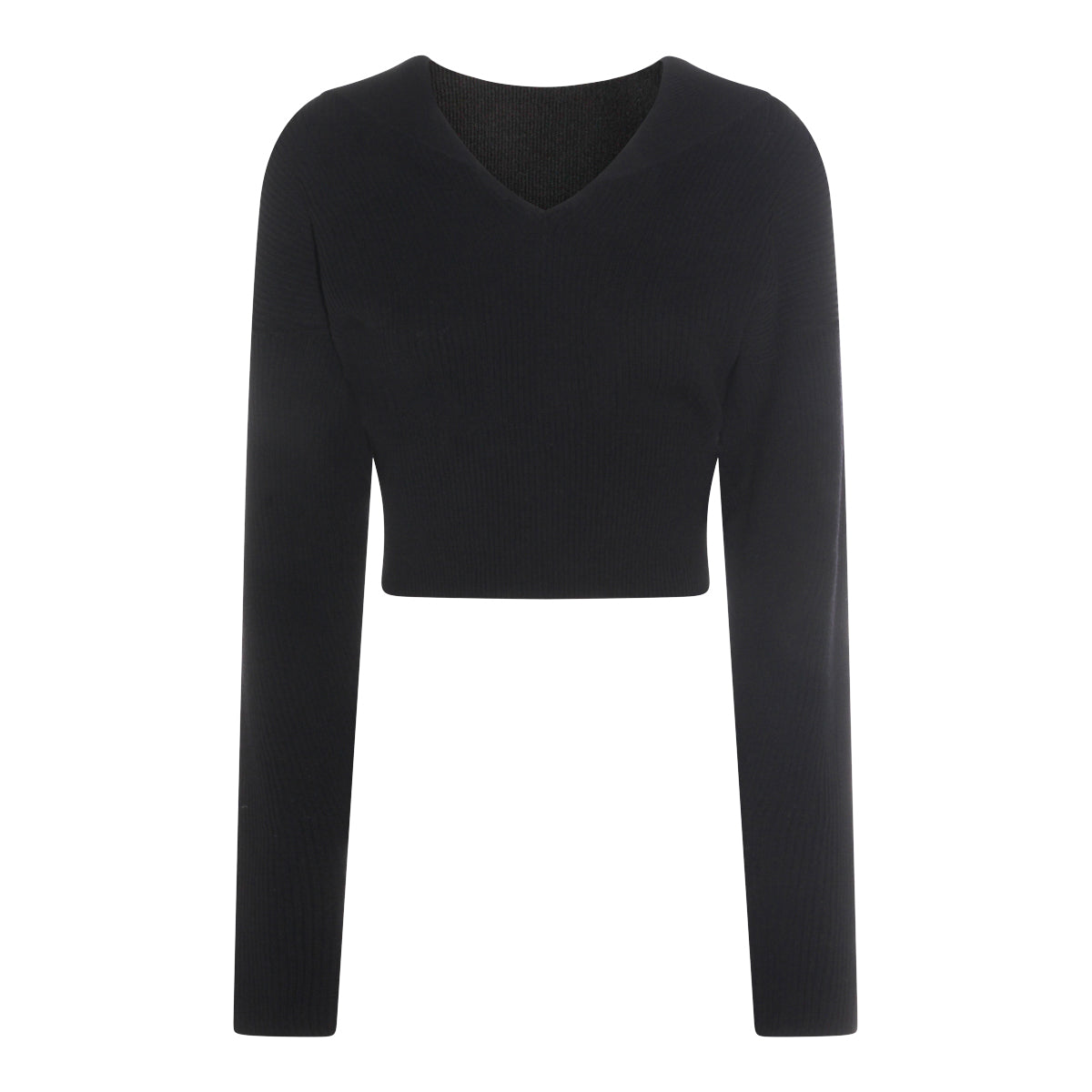 BLACK WOOL KNITWEAR