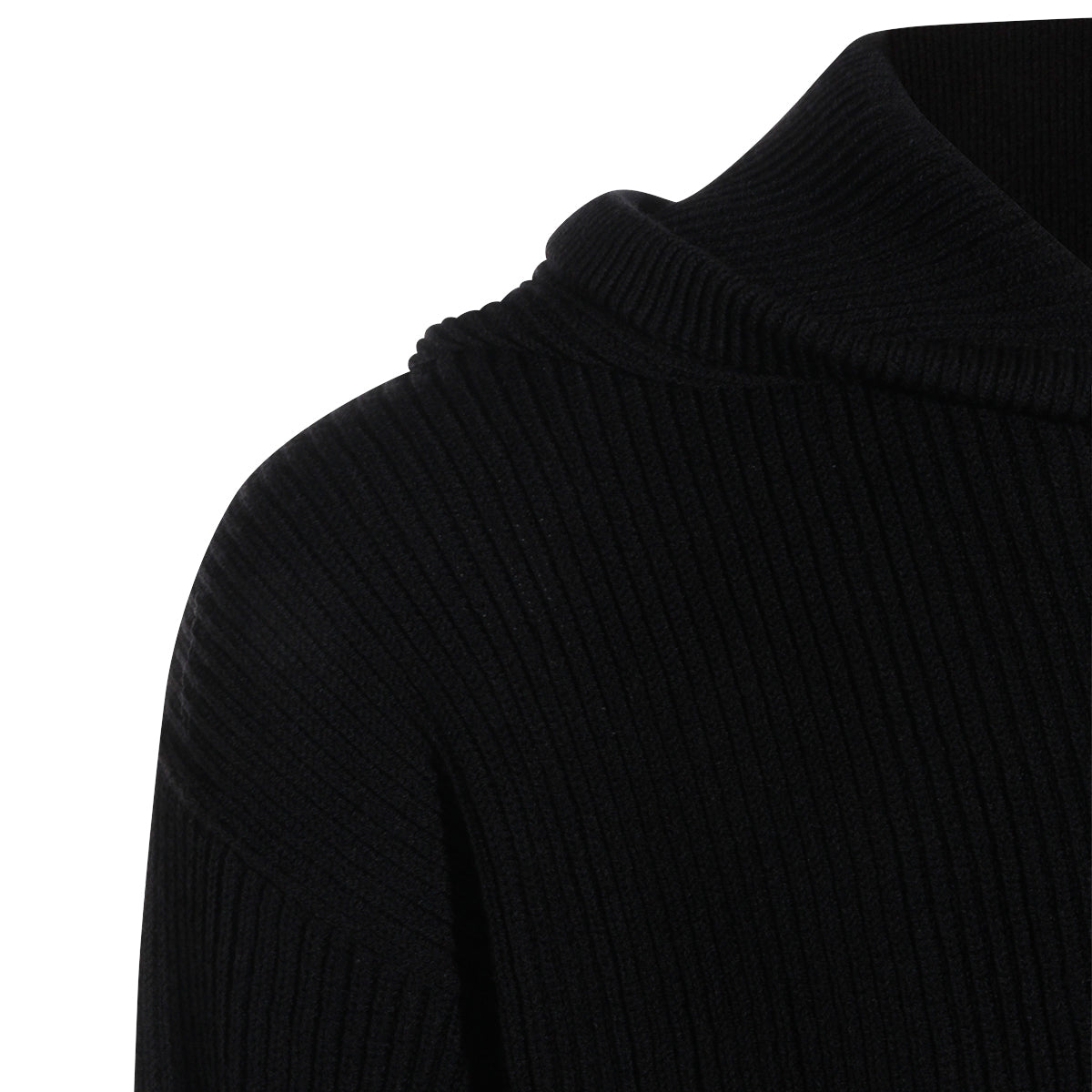 BLACK WOOL KNITWEAR