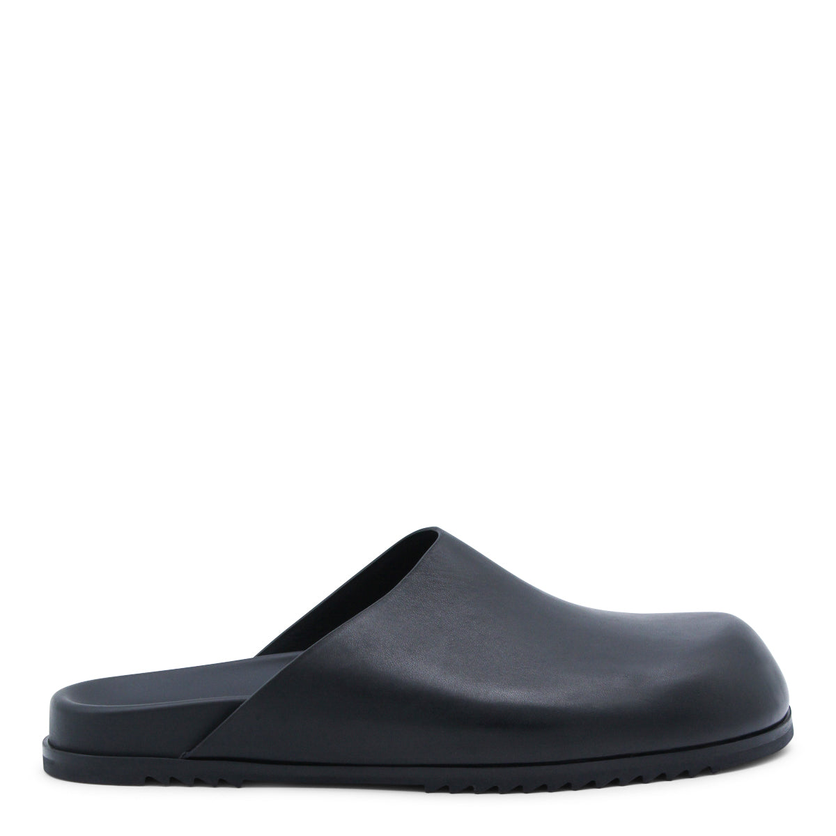 BLACK LEATHER SANDALS