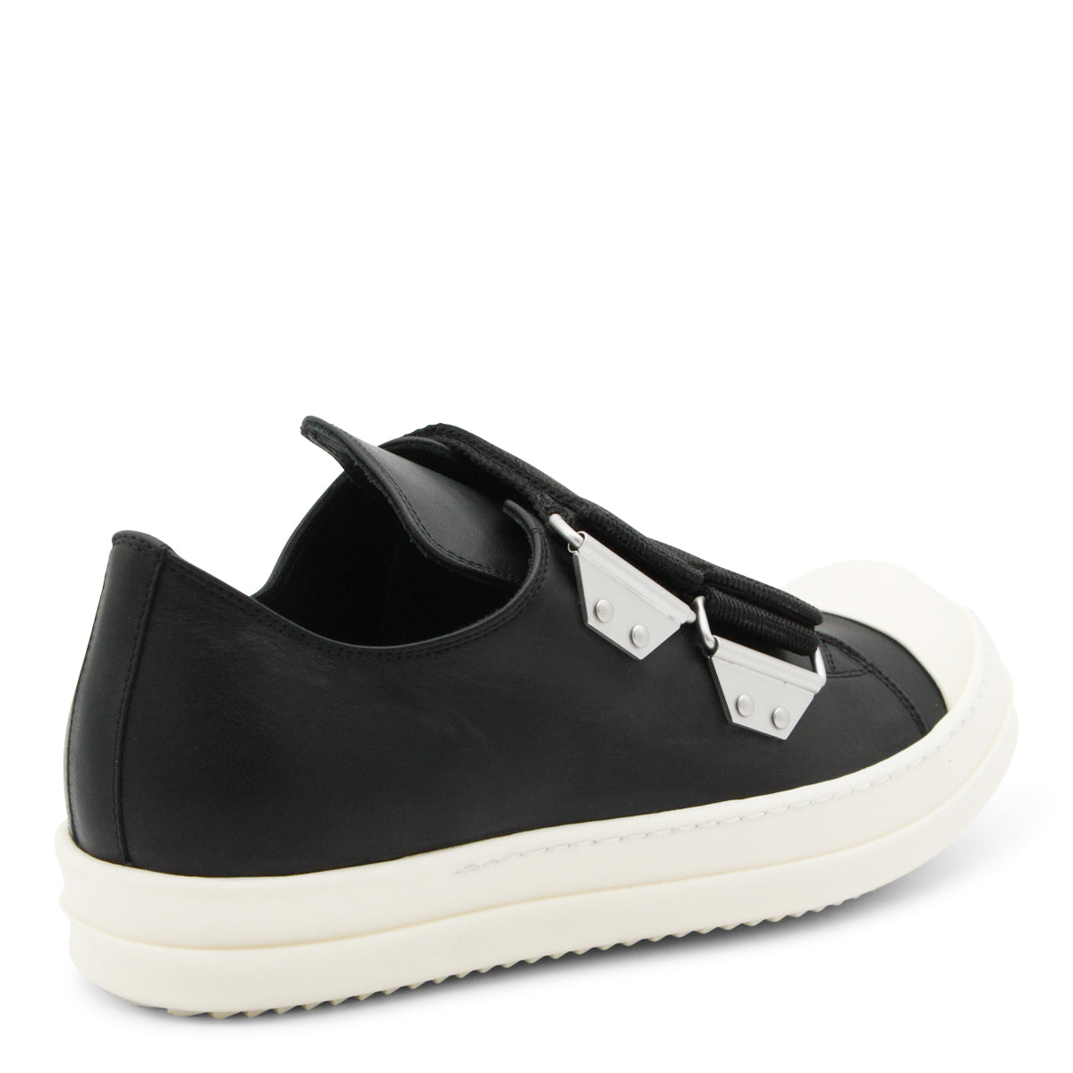 BLACK AND MILK LEATHER SNEAKERS