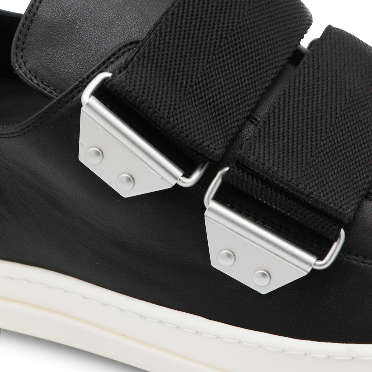 BLACK AND MILK LEATHER SNEAKERS