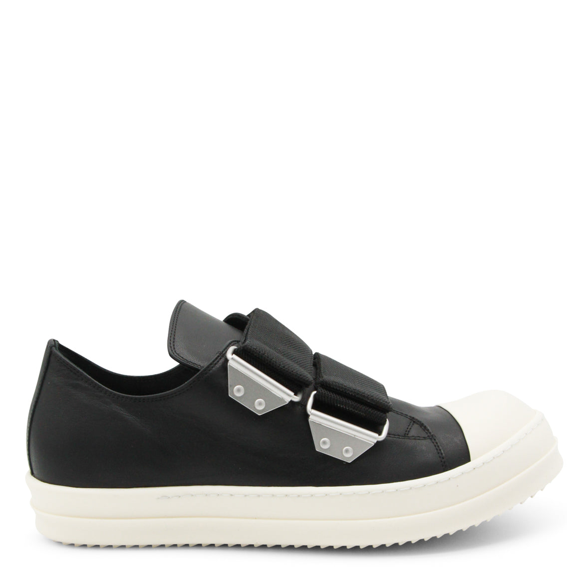 BLACK AND MILK LEATHER SNEAKERS