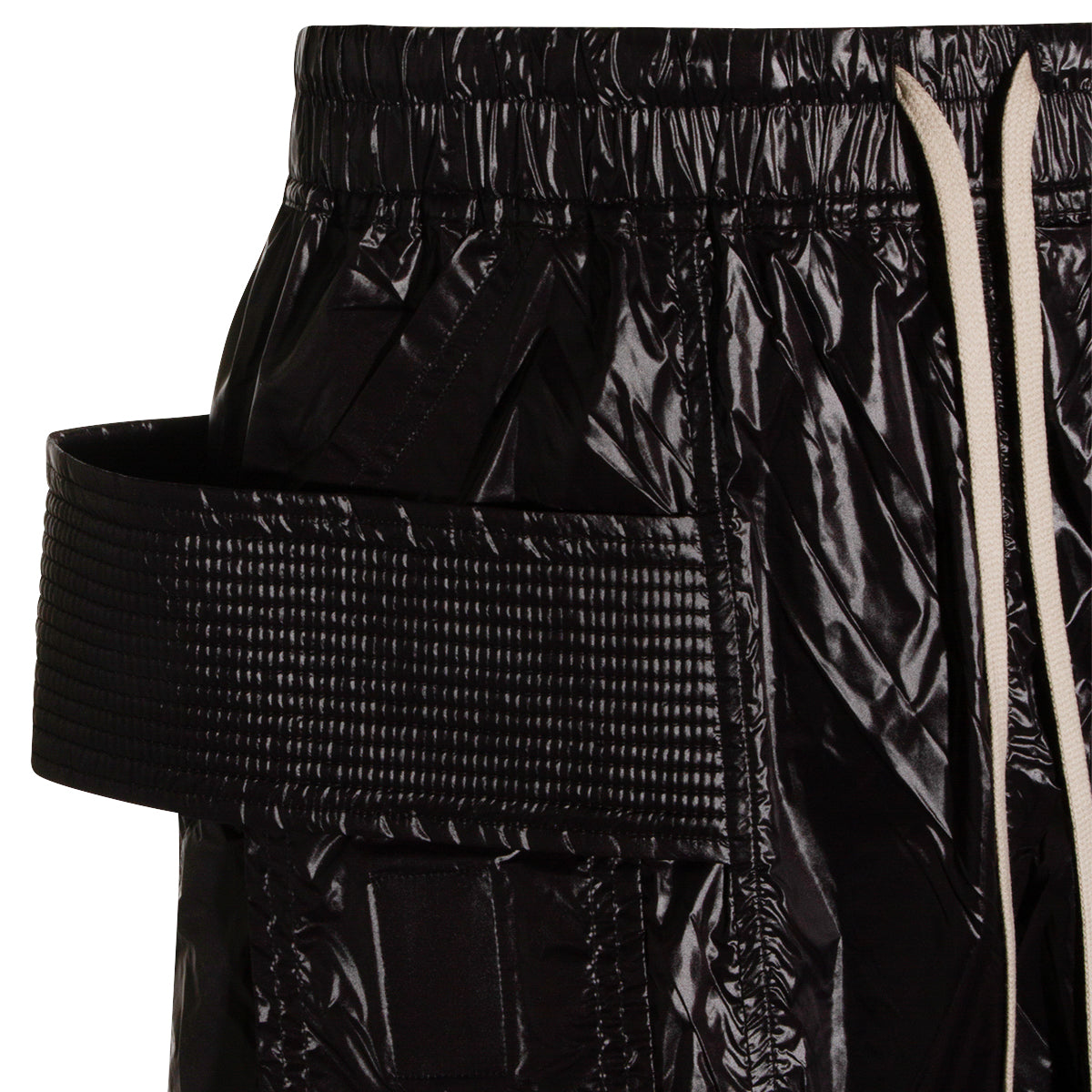 BLACK CREATCH WIDE CARGO DRAWSTRING PANT