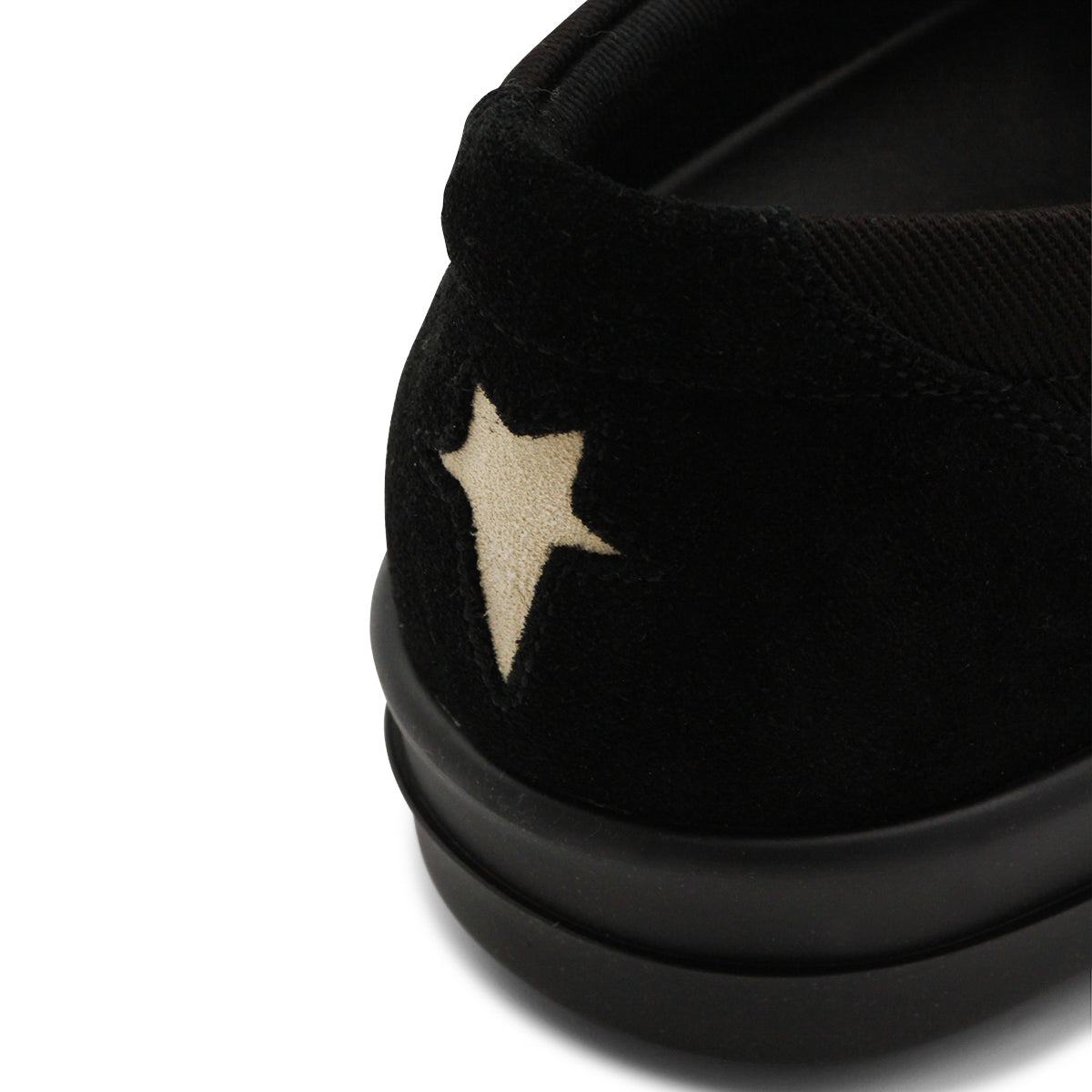BLACK AND BLACK COTTON SLIP ON SNEAKERS