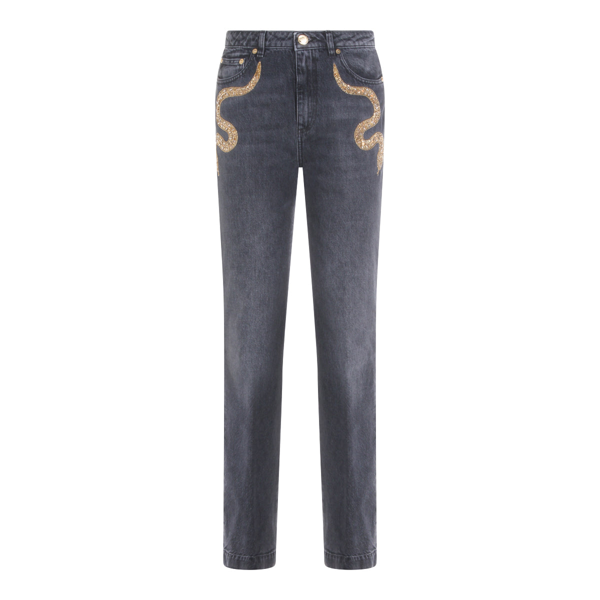 BLACK COTTON DENIM JEANS