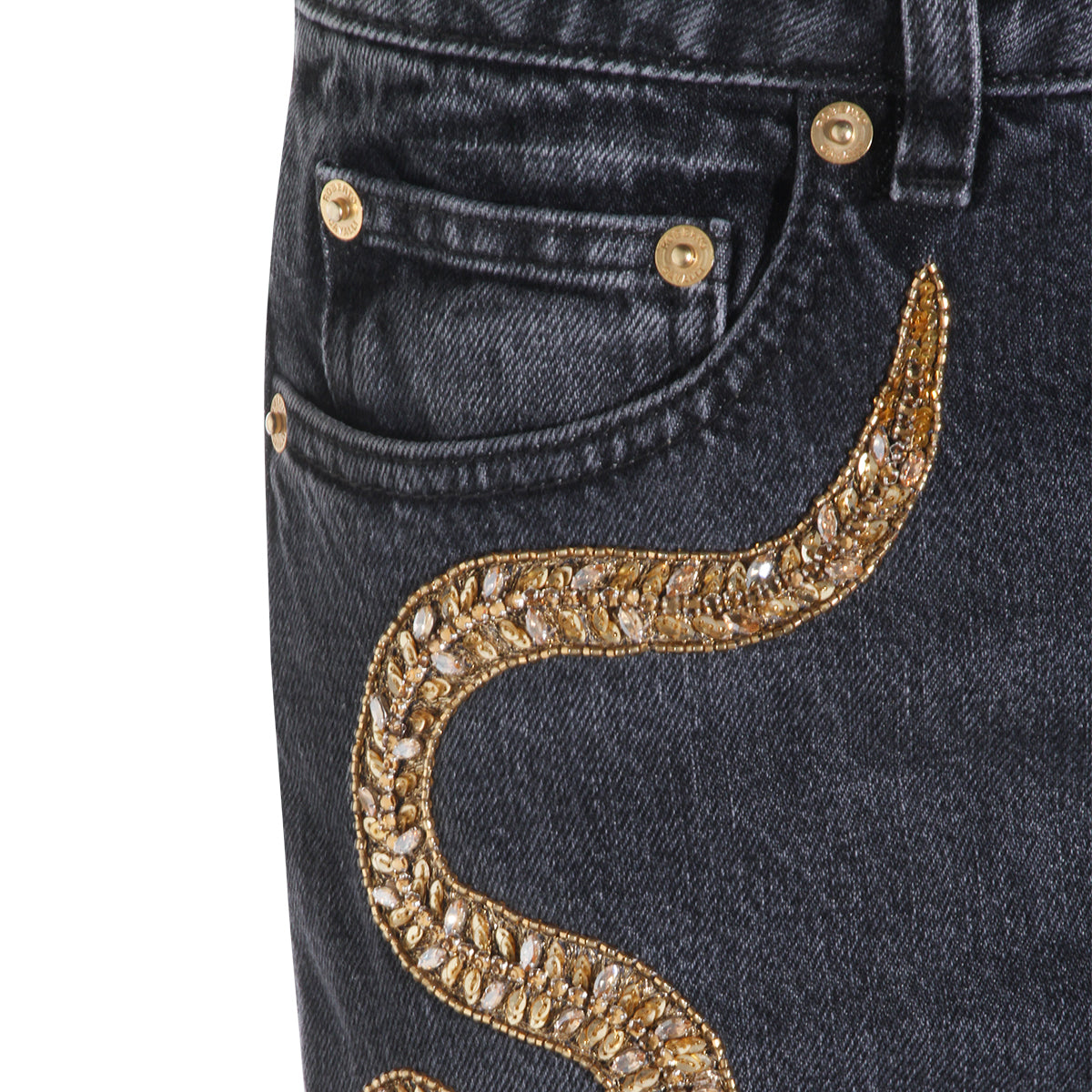 BLACK COTTON DENIM JEANS