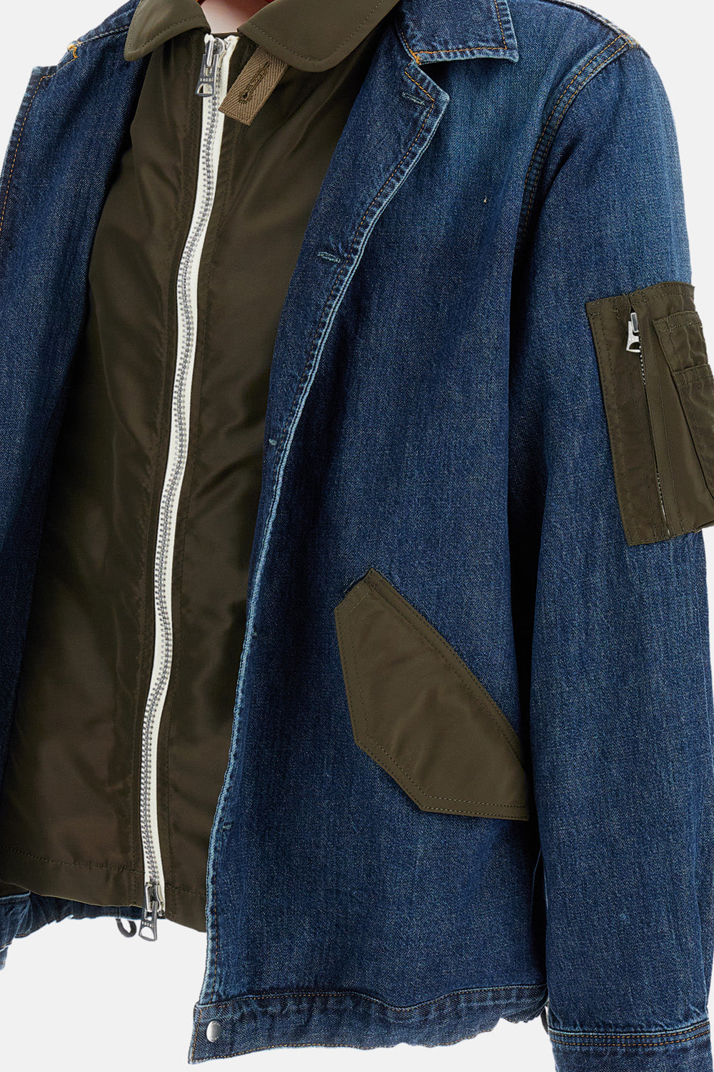 DENIM X NYLON TWILL BLOUSON
