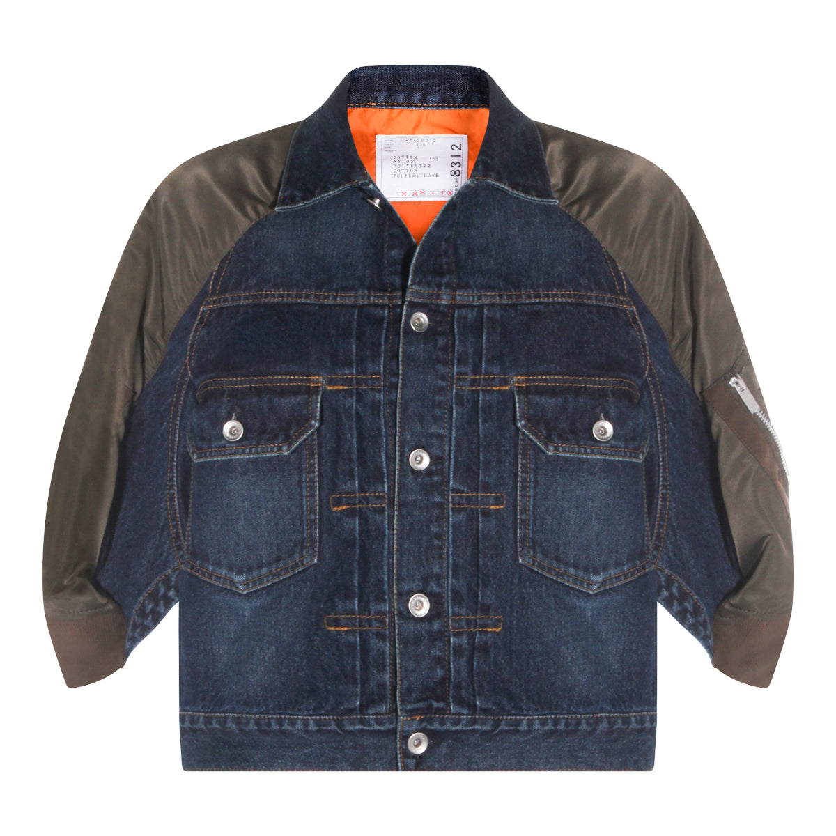 BLUE DENIM AND BROWN JACKET