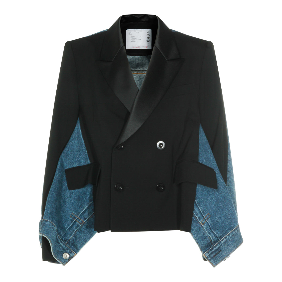 BLACK AND DENIM WOOL JACKET