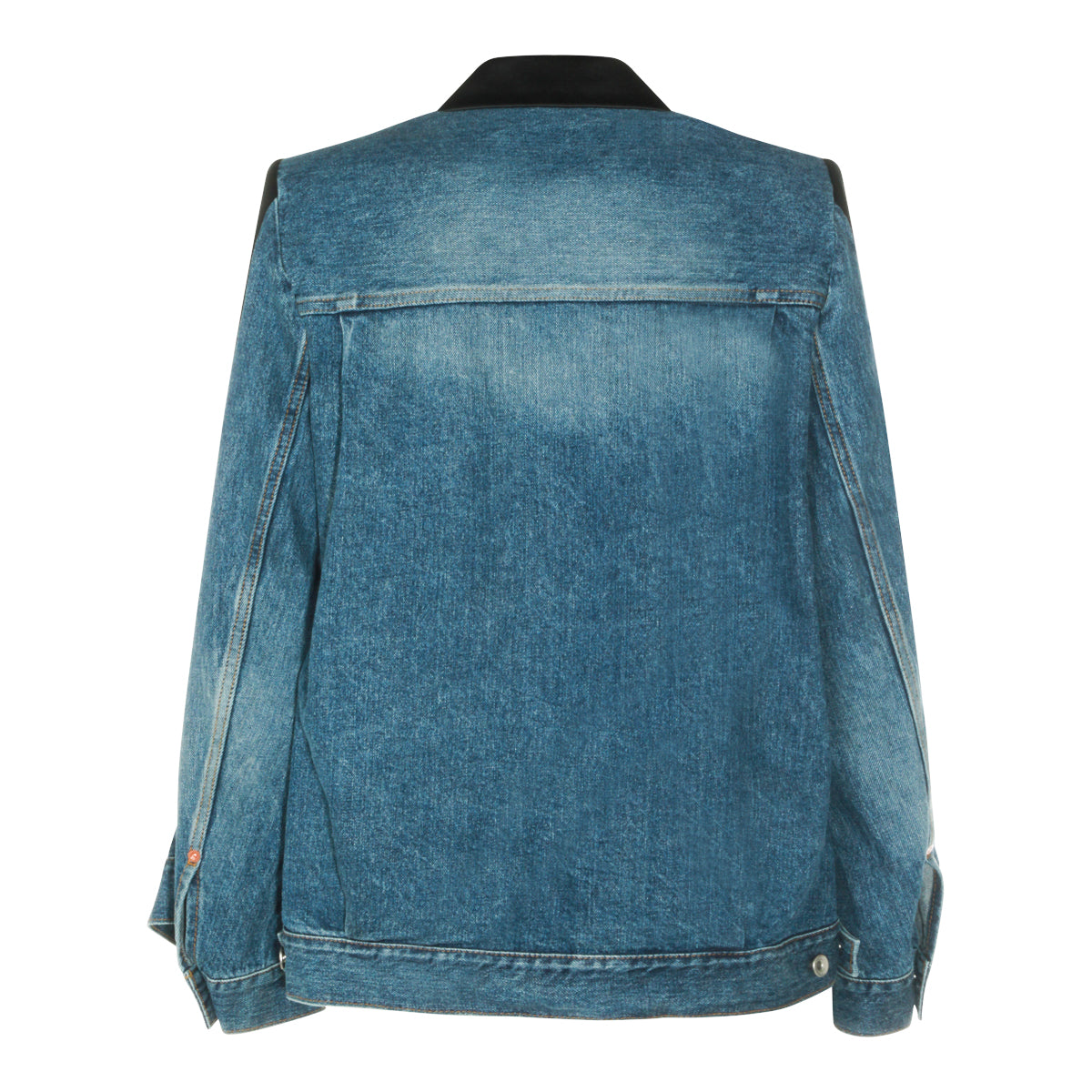 BLACK AND DENIM WOOL JACKET