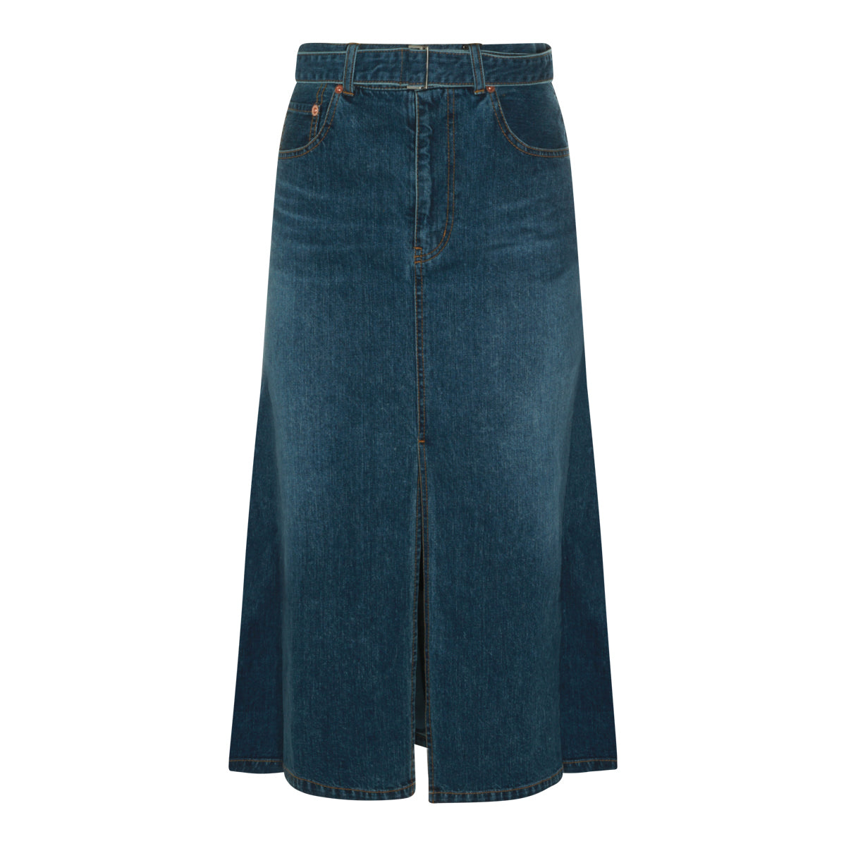 BLUE COTTON SKIRT