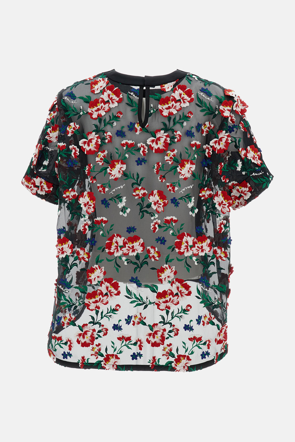 SHORT-SLEEVE TOP WITH EMBROIDERY