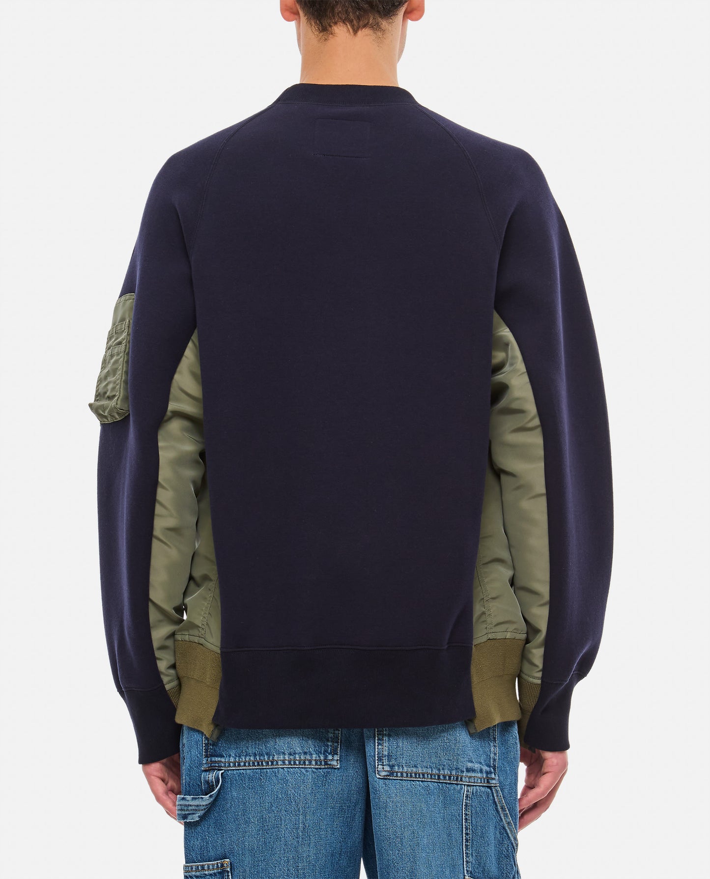 SPONGE SWEAT X NYLON TWILL PULLOVER
