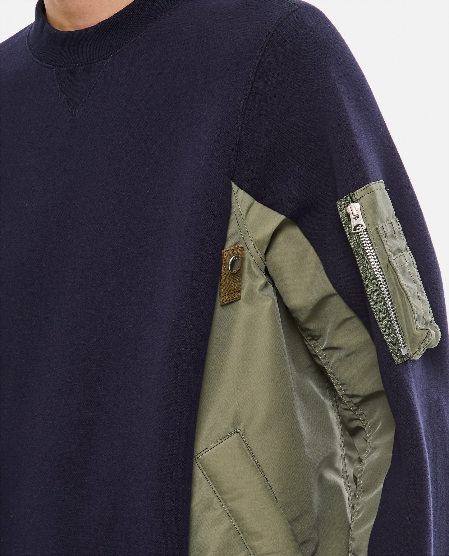 SPONGE SWEAT X NYLON TWILL PULLOVER