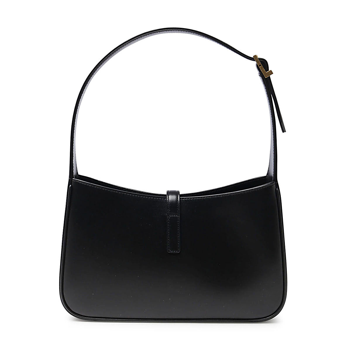 BLACK LEATHER LE 5 A 7 SHOULDER BAG