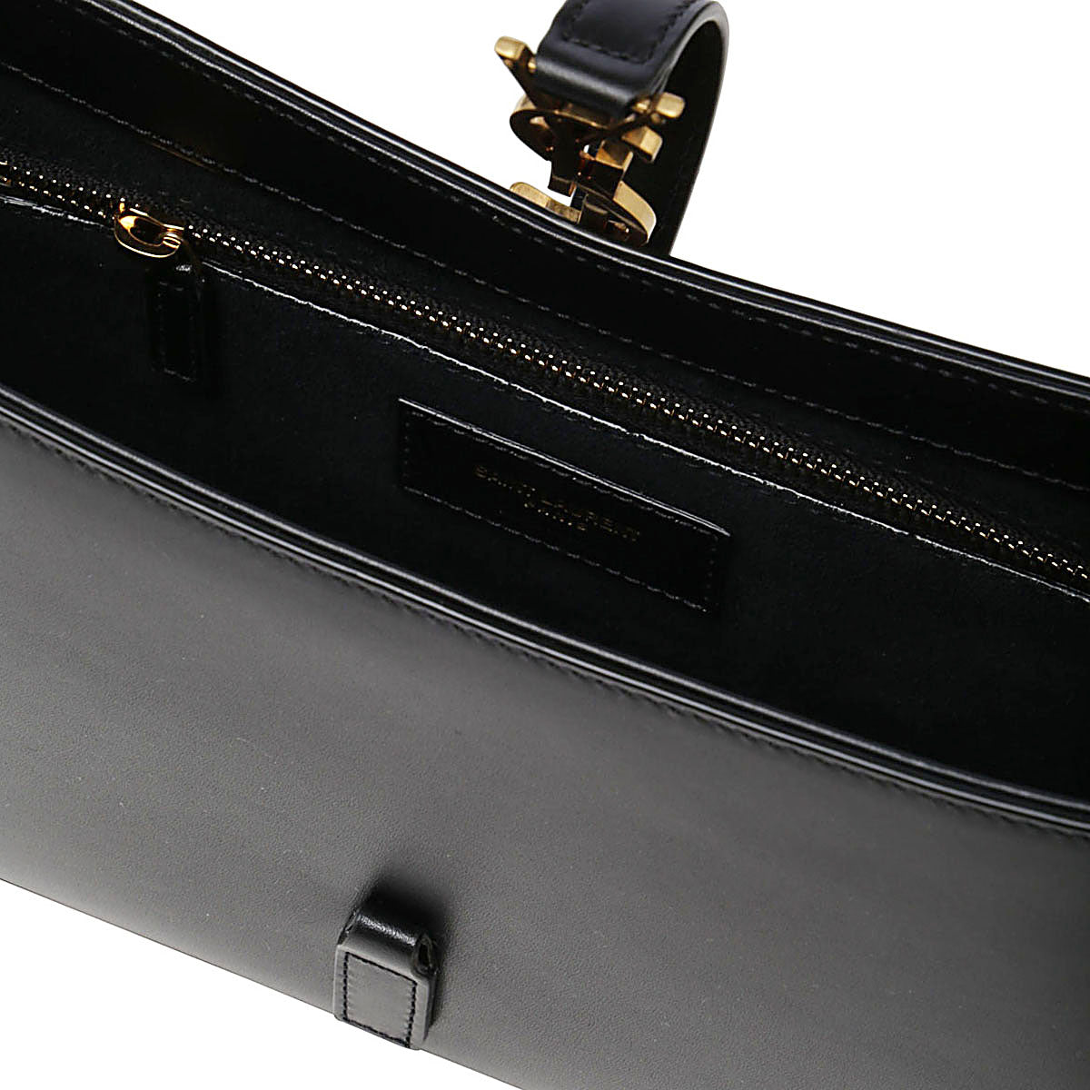 BLACK LEATHER LE 5 A 7 SHOULDER BAG