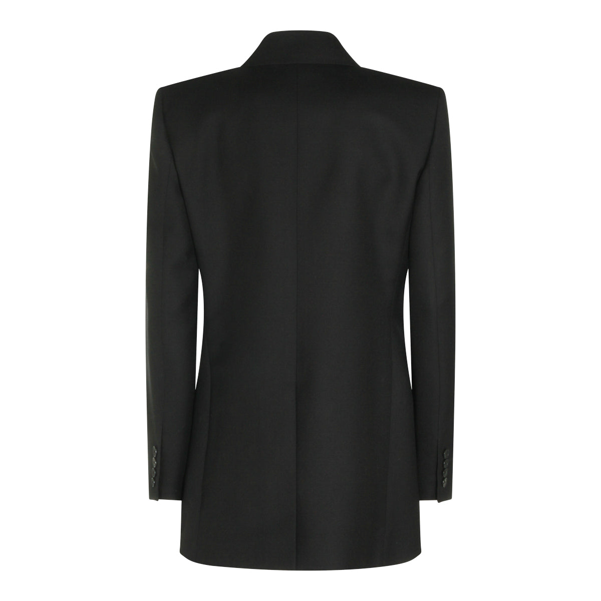 BLACK WOOL DOUBLE BREASTED BLAZER