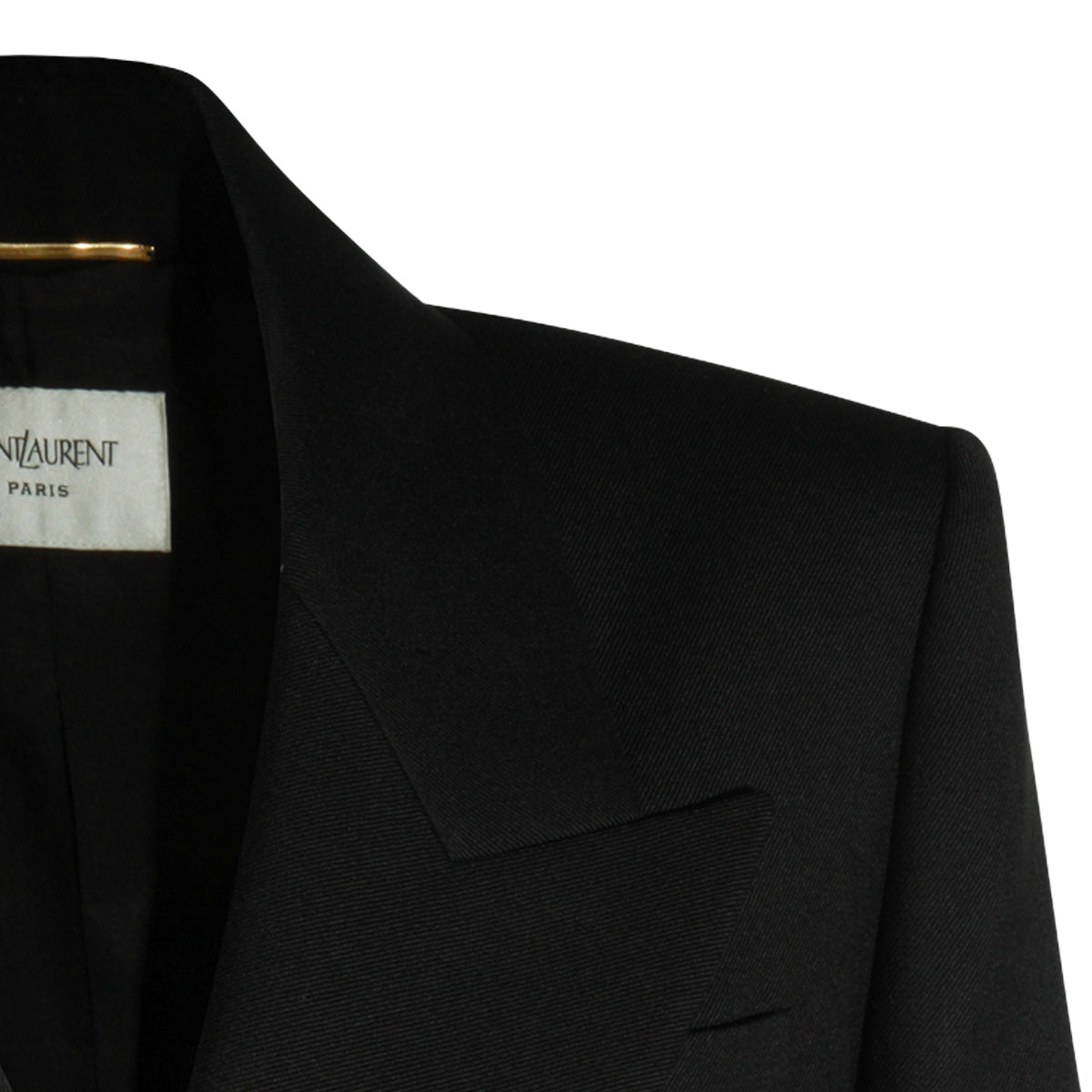 BLACK WOOL DOUBLE BREASTED BLAZER