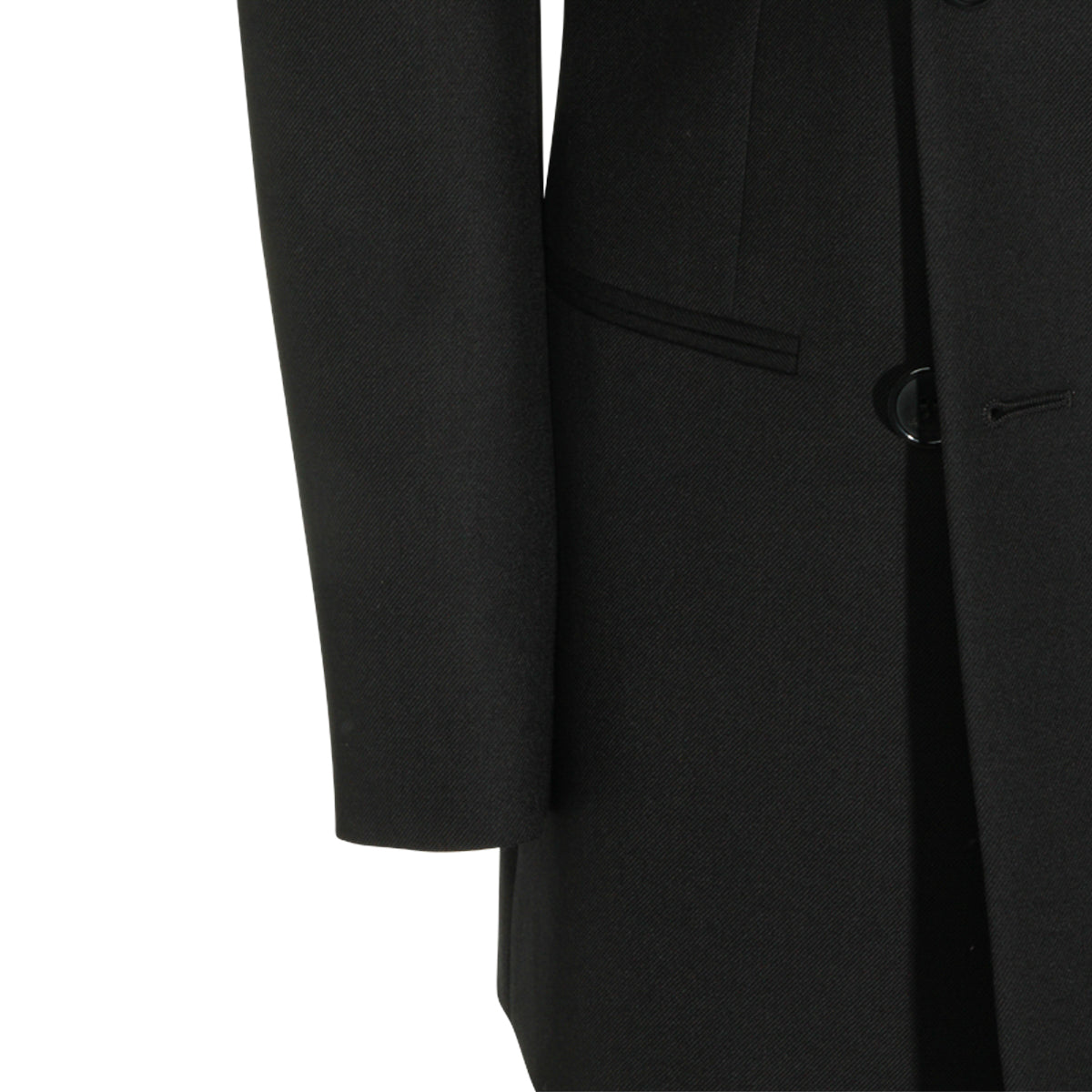 BLACK WOOL DOUBLE BREASTED BLAZER