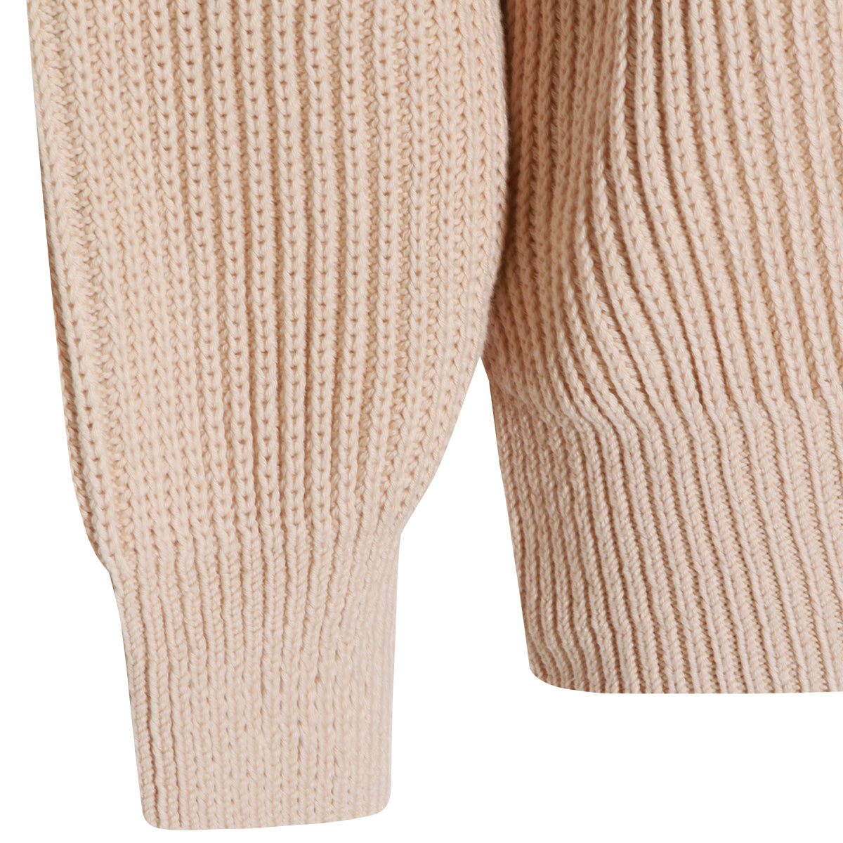LIGHT BROWN COTTON KNITWEAR