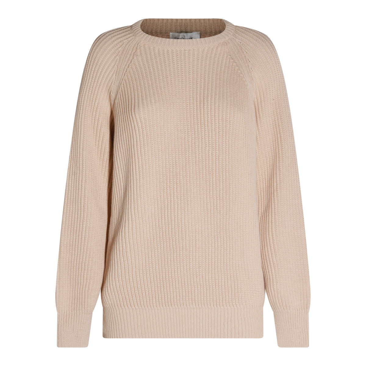 LIGHT BROWN COTTON KNITWEAR