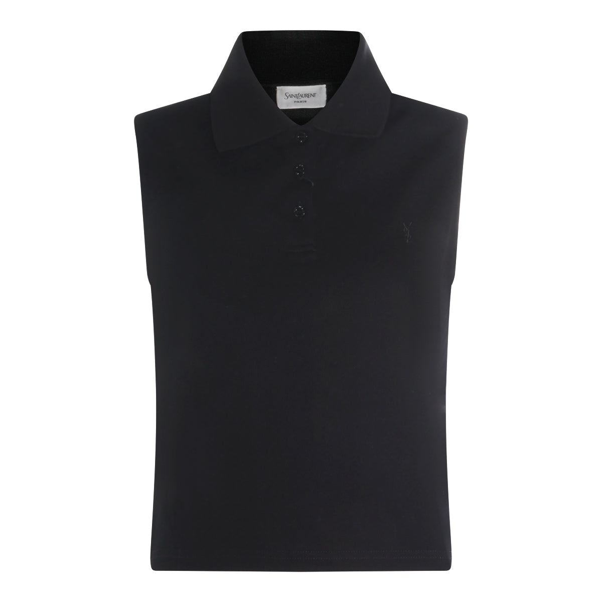 BLACK COTTON POLO SHIRT
