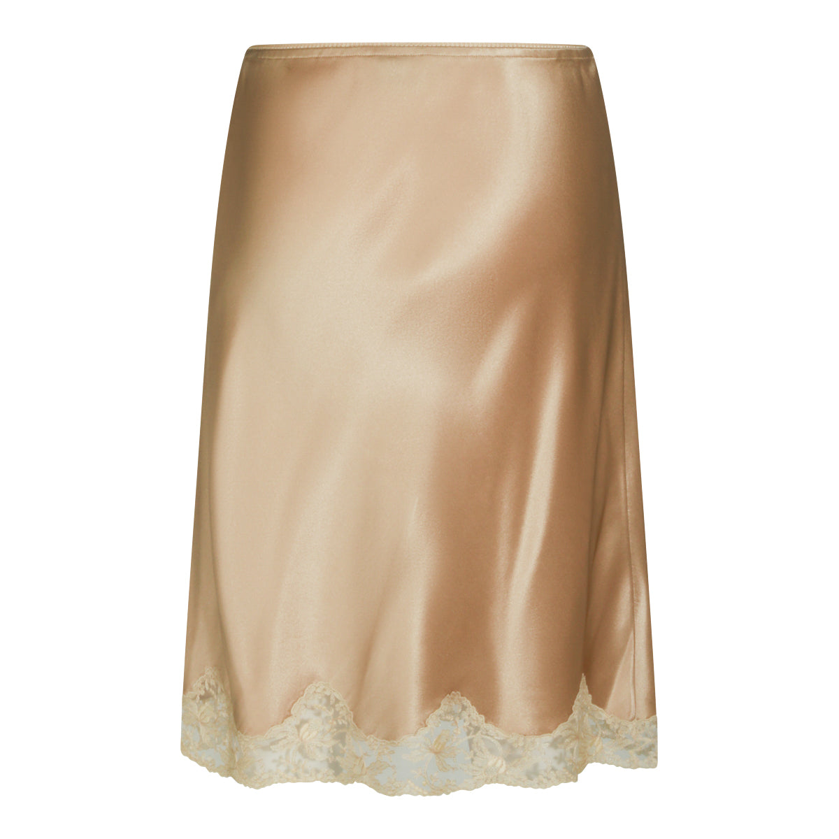BEIGE SILK SKIRT