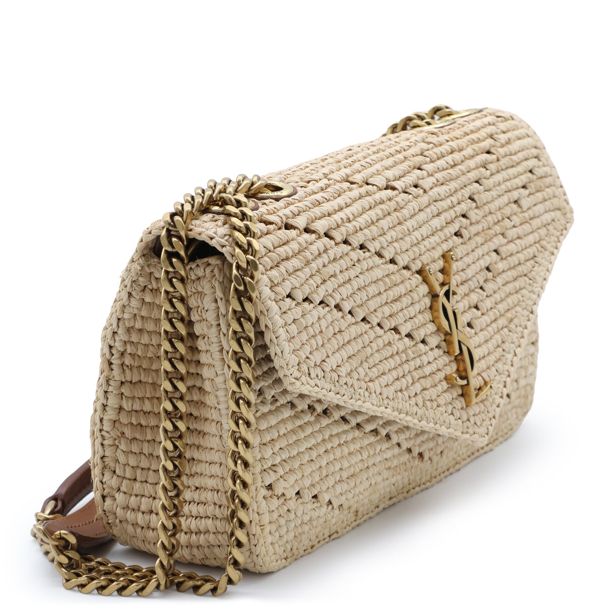 RAFFIA LOULOU SMALL SHOULDER BAG