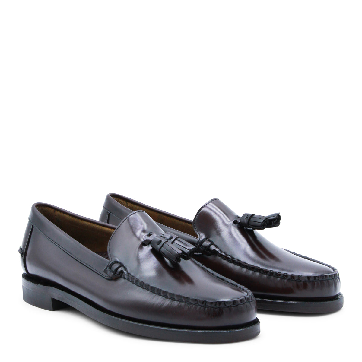 BROWN BURGUNDY LEATHER CLASSIC WILL LOAFERS
