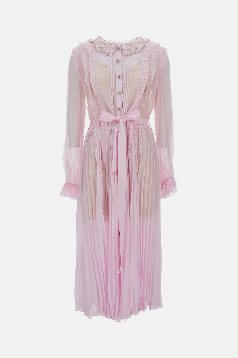 PLEATED MIDI DRESS
