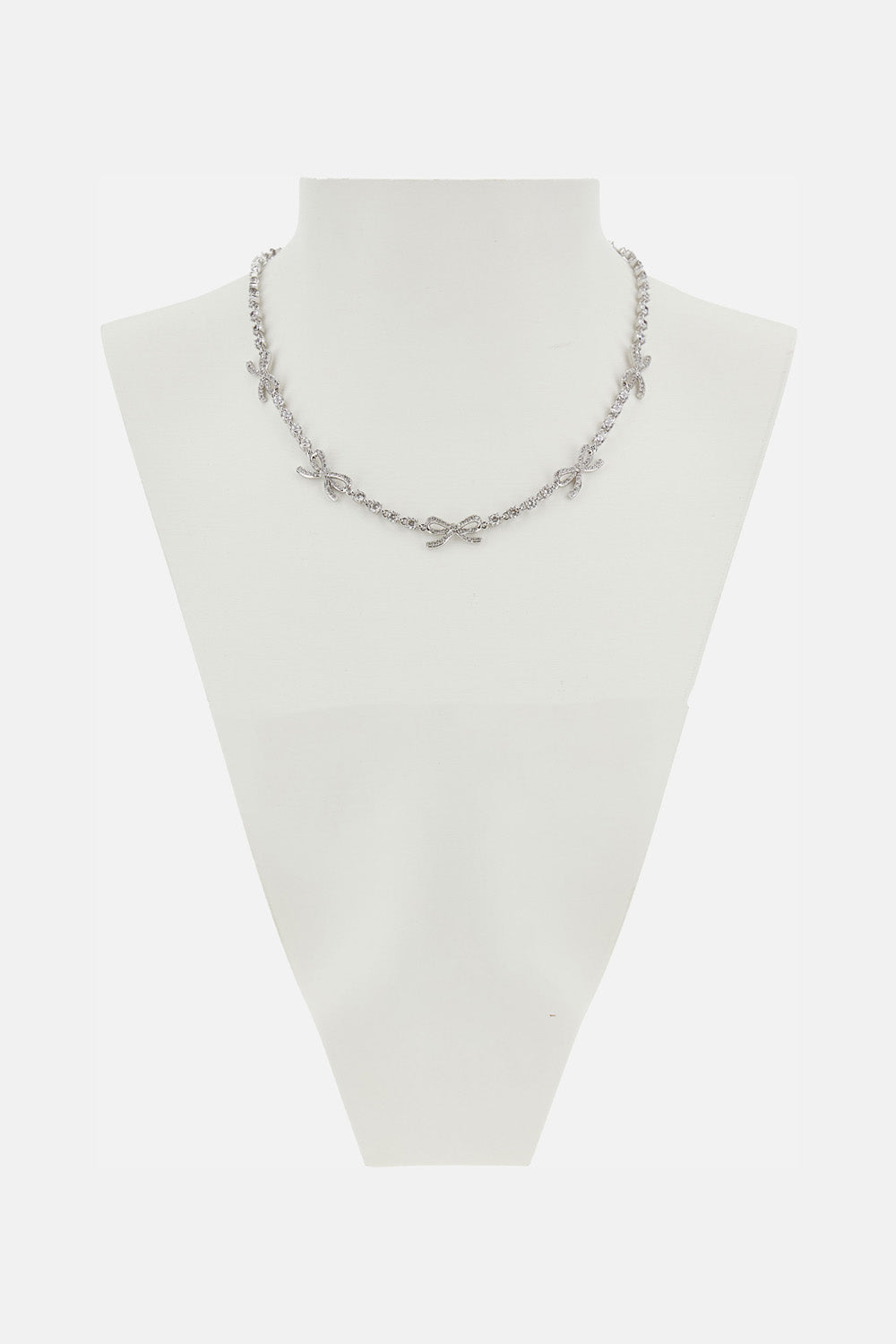 CRYSTAL BOW NECKLACE