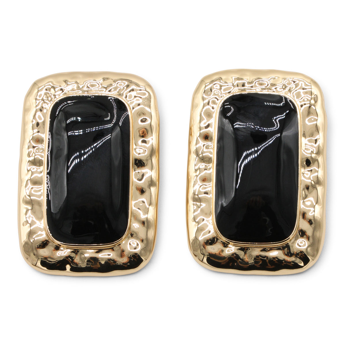 GOLD AND BLACK TONE EARRINGS