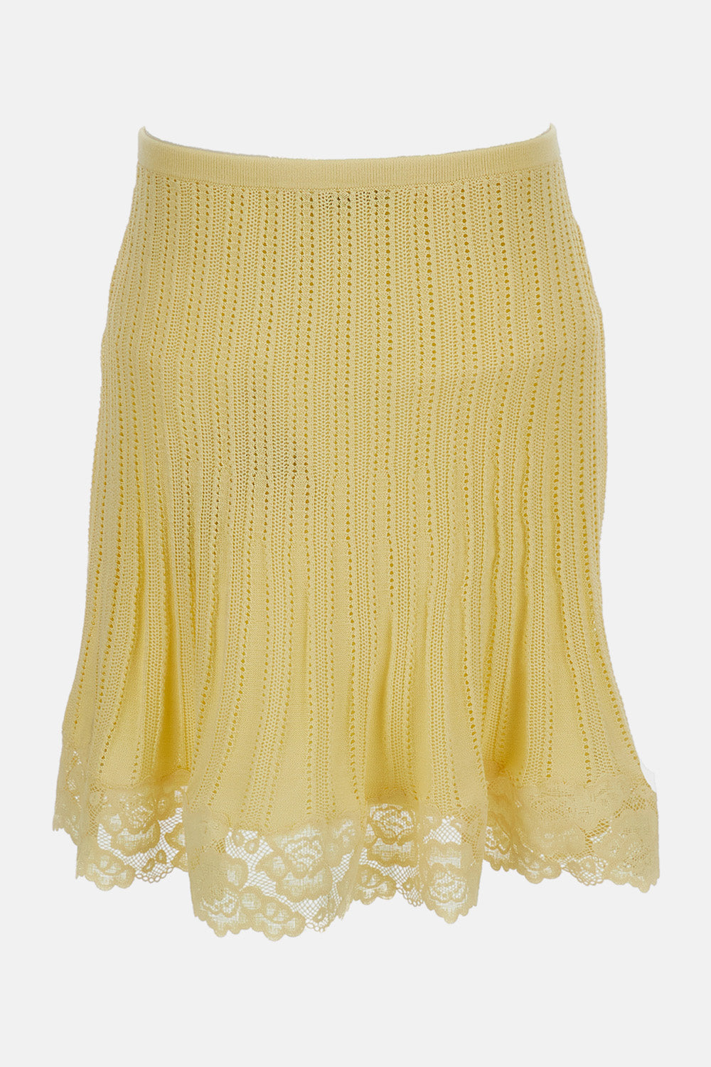 POINTELLE KNIT MINI SKIRT