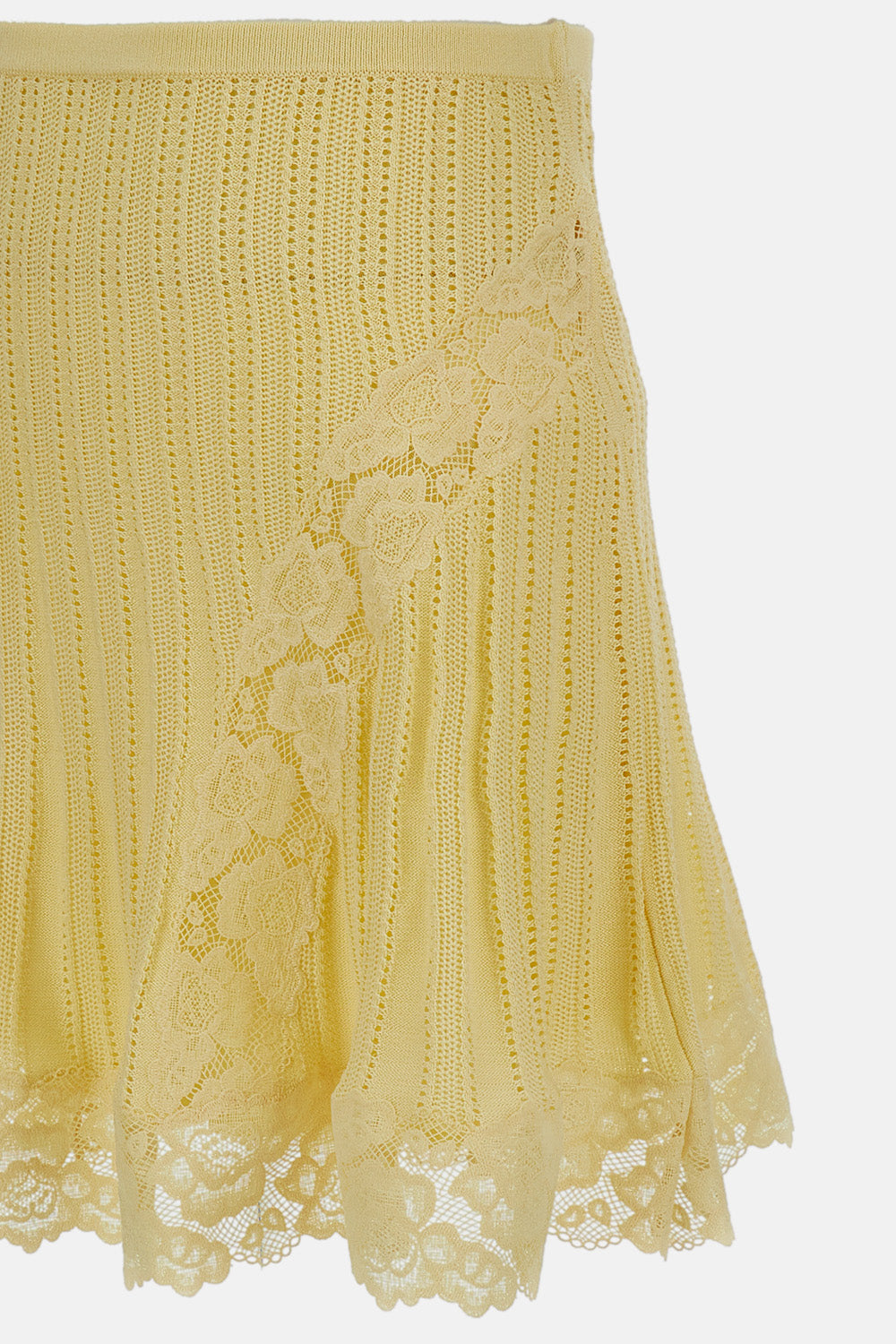 POINTELLE KNIT MINI SKIRT