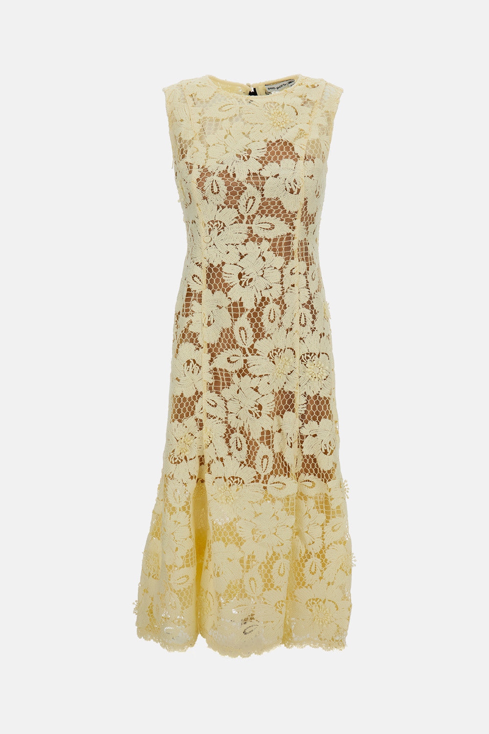 CROCHET LACE MIDI DRESS