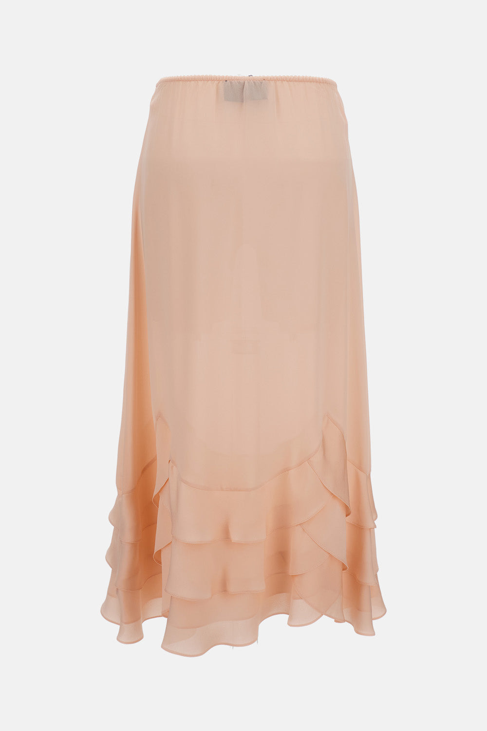 TIERED SCALLOPED HEM SKIRT