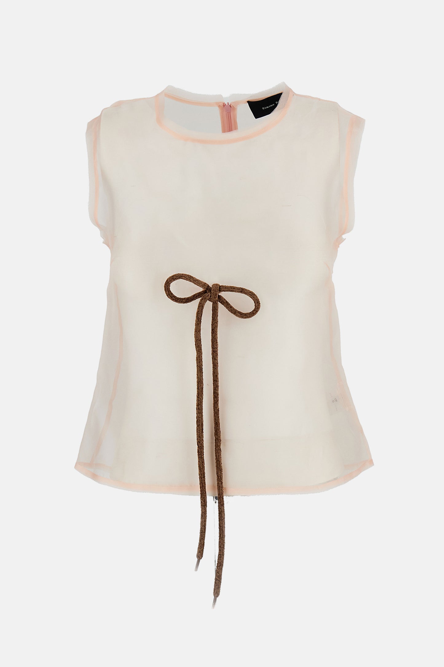 SHEER FRAYED CONTOUR DART TOP