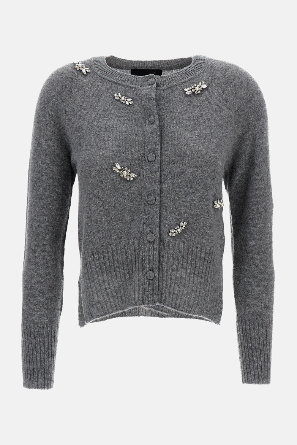 CASHMERE CARDIGAN WITH CRYSTALS