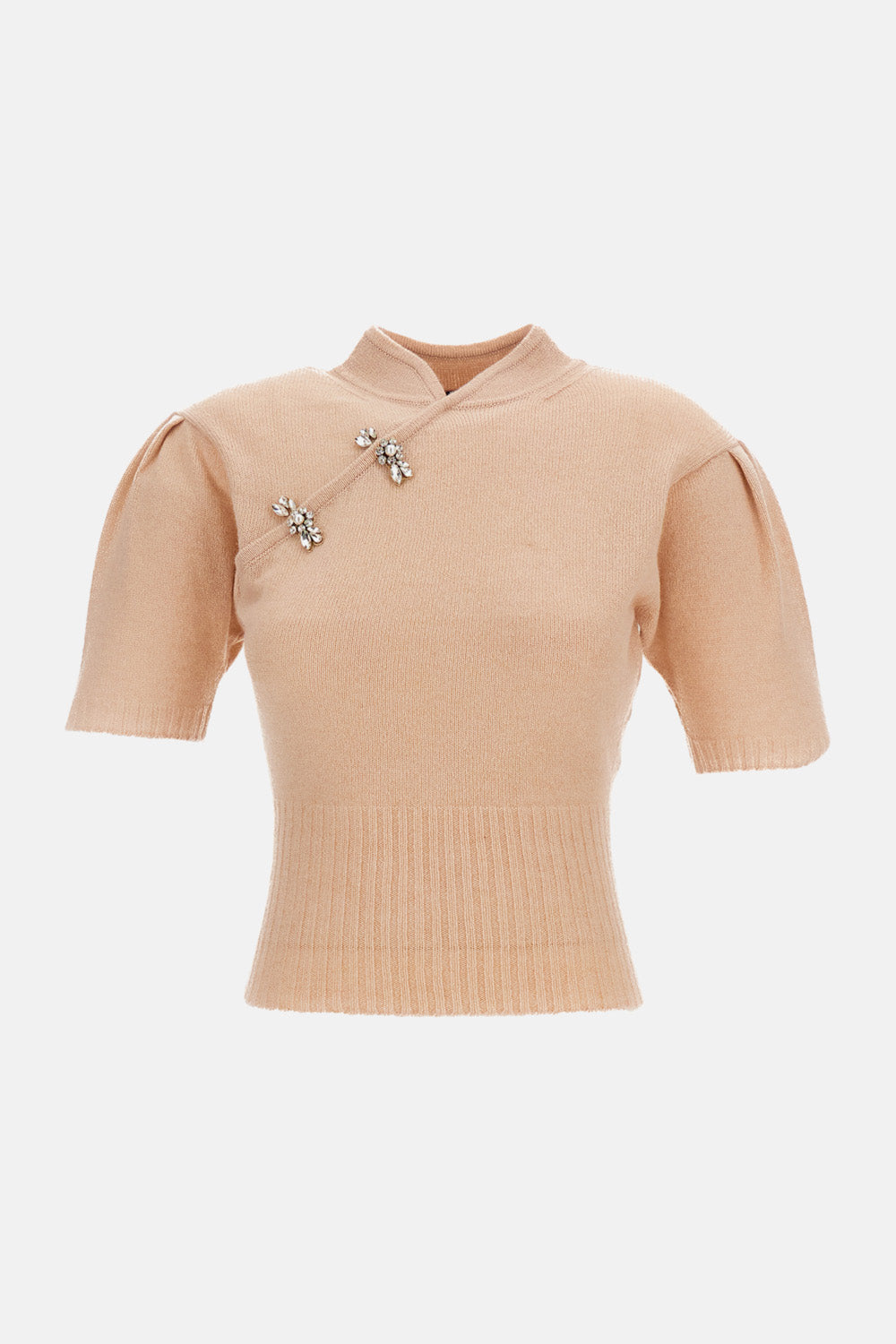 SHORT-SLEEVE CASHMERE KNIT