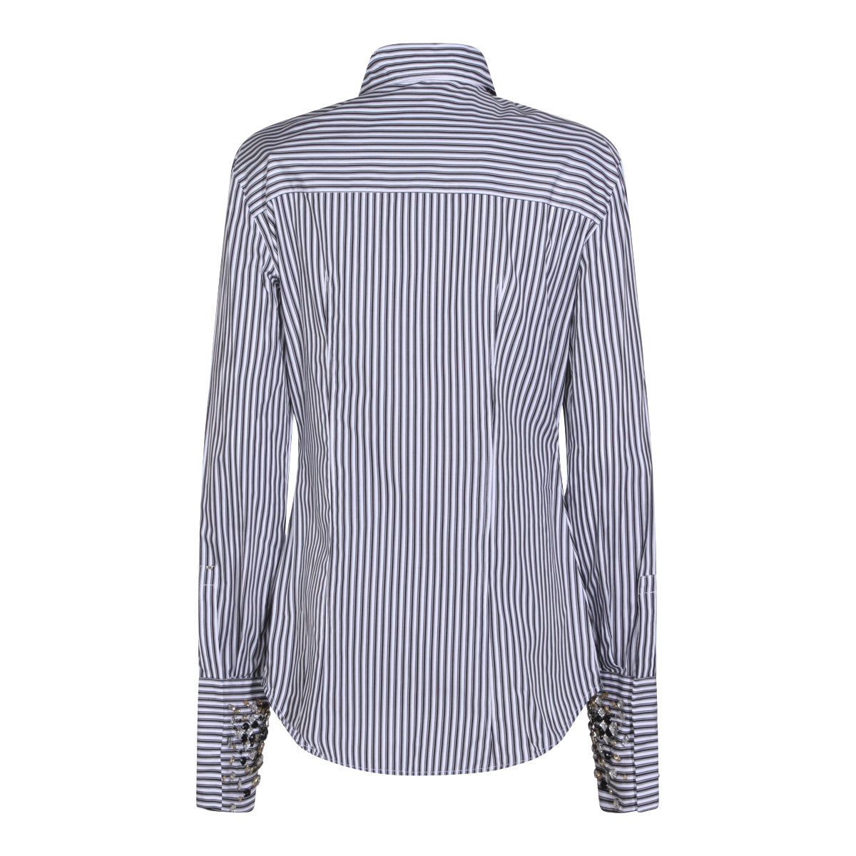 BLACK AND WHITE COTTON SHIRT