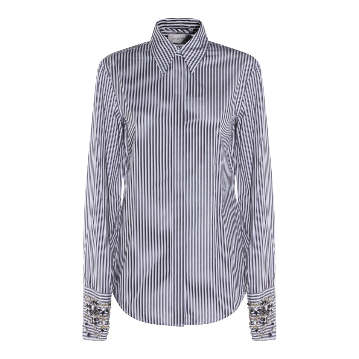 BLACK AND WHITE COTTON SHIRT