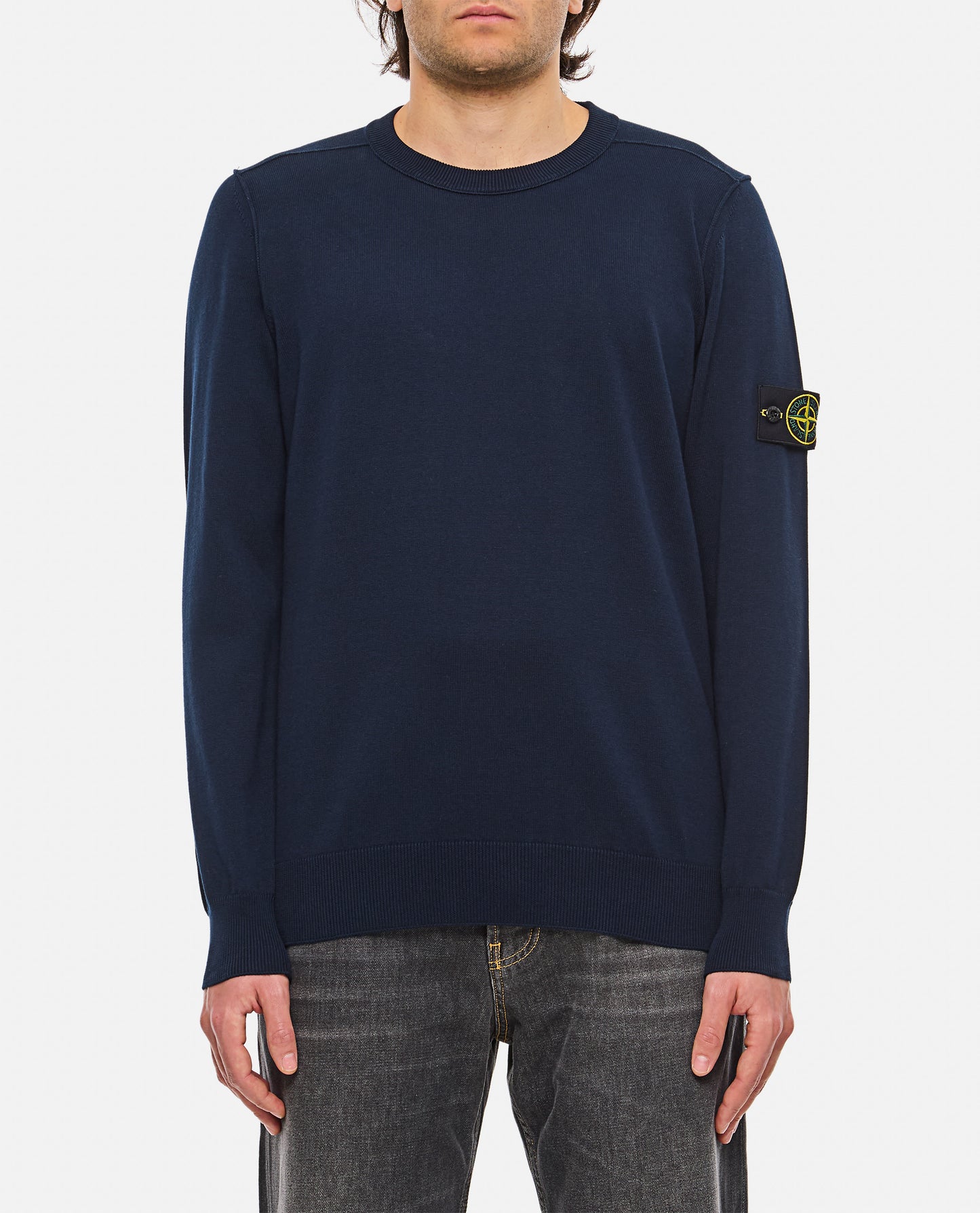 COTTON PULLOVER WITH LOGO BADGE