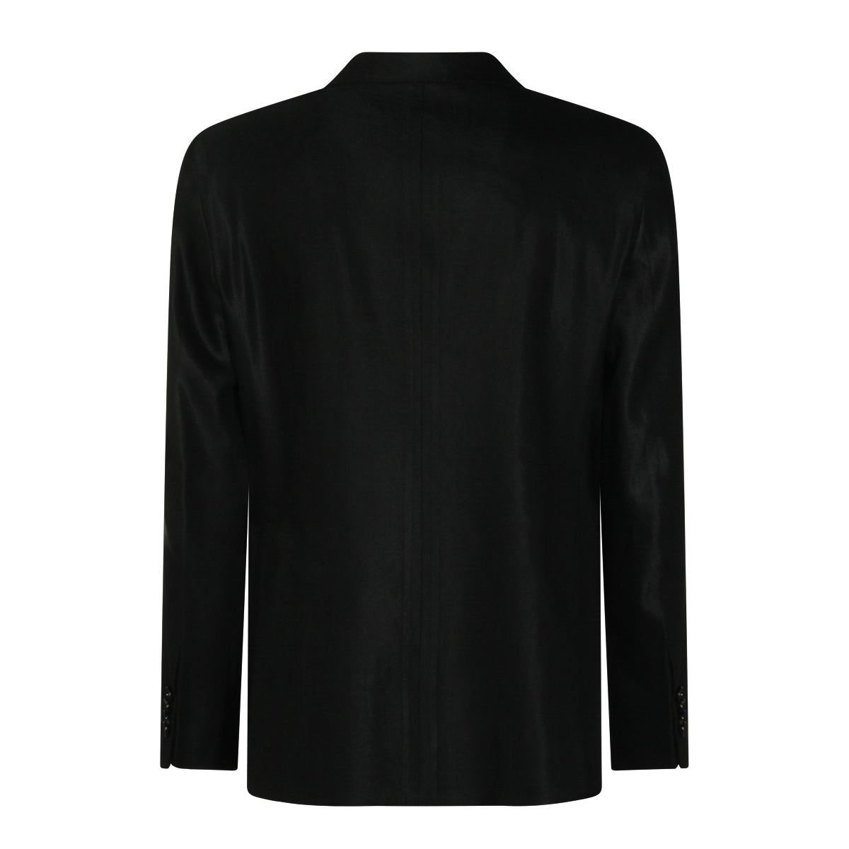 BLACK LINEN AND VISCOSE BLEND SUIT