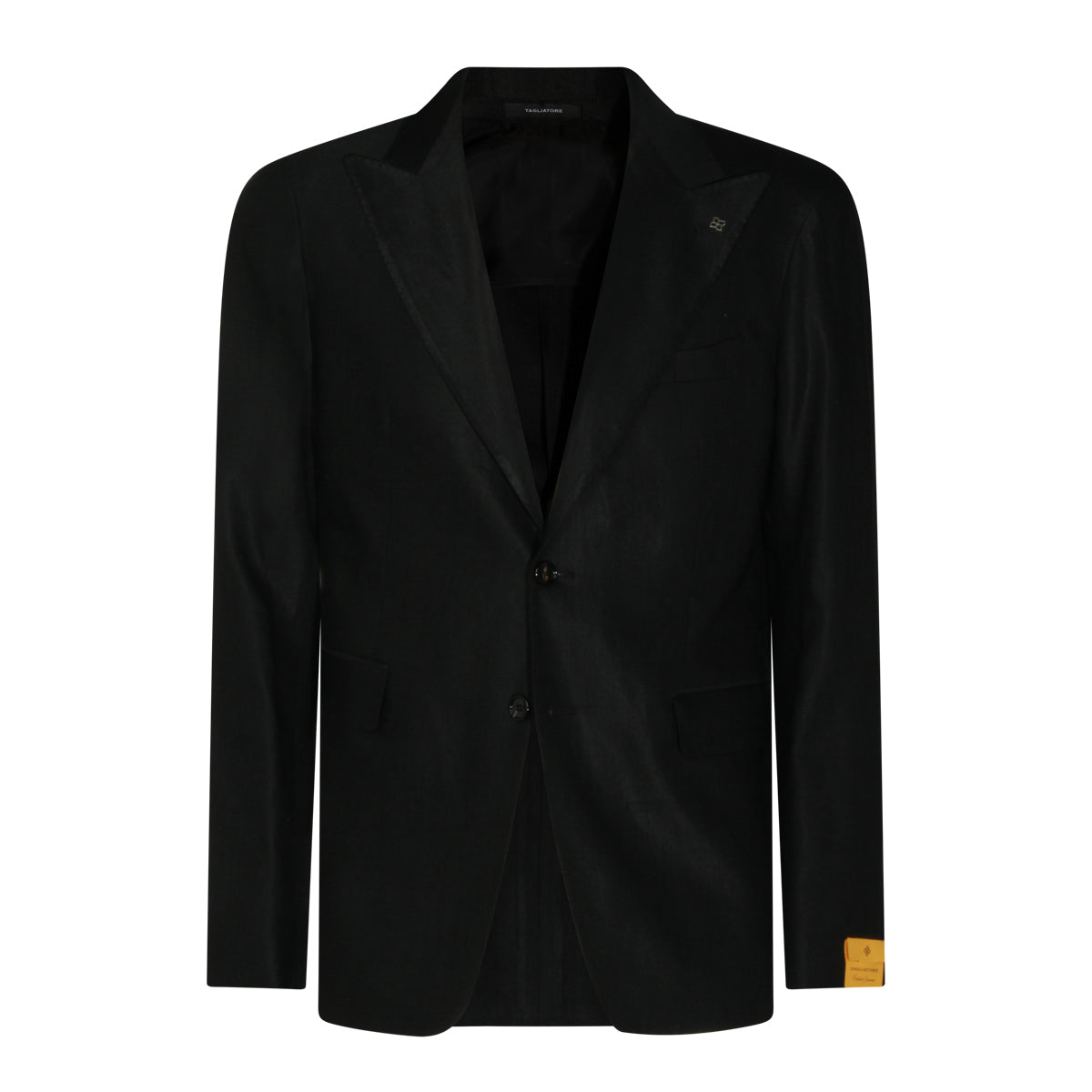BLACK LINEN AND VISCOSE BLEND SUIT