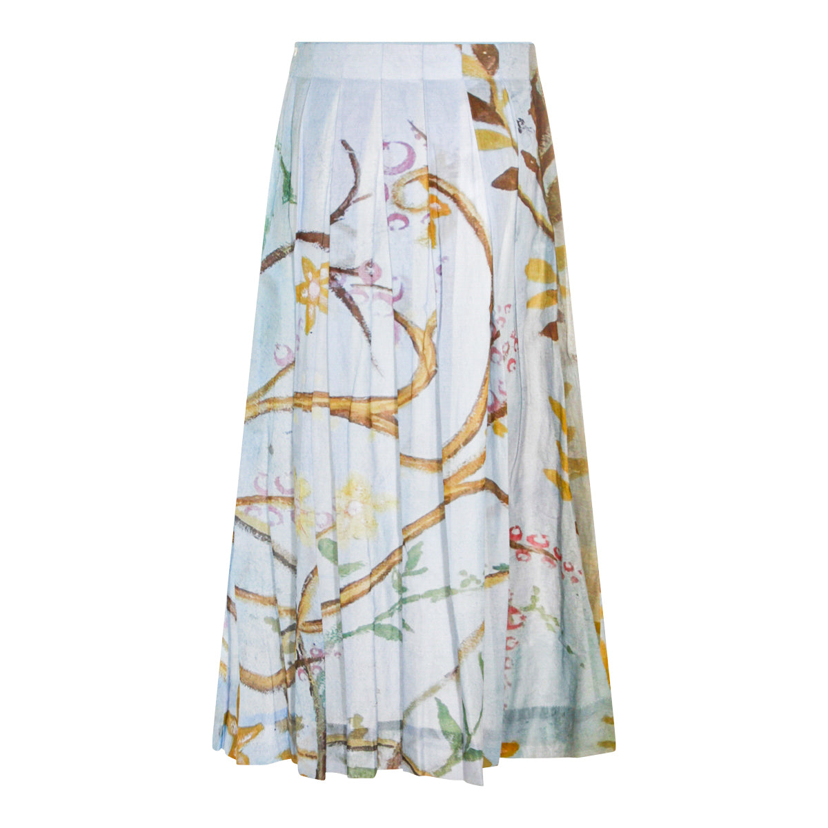 LIGHT BLUE SILK SKIRT