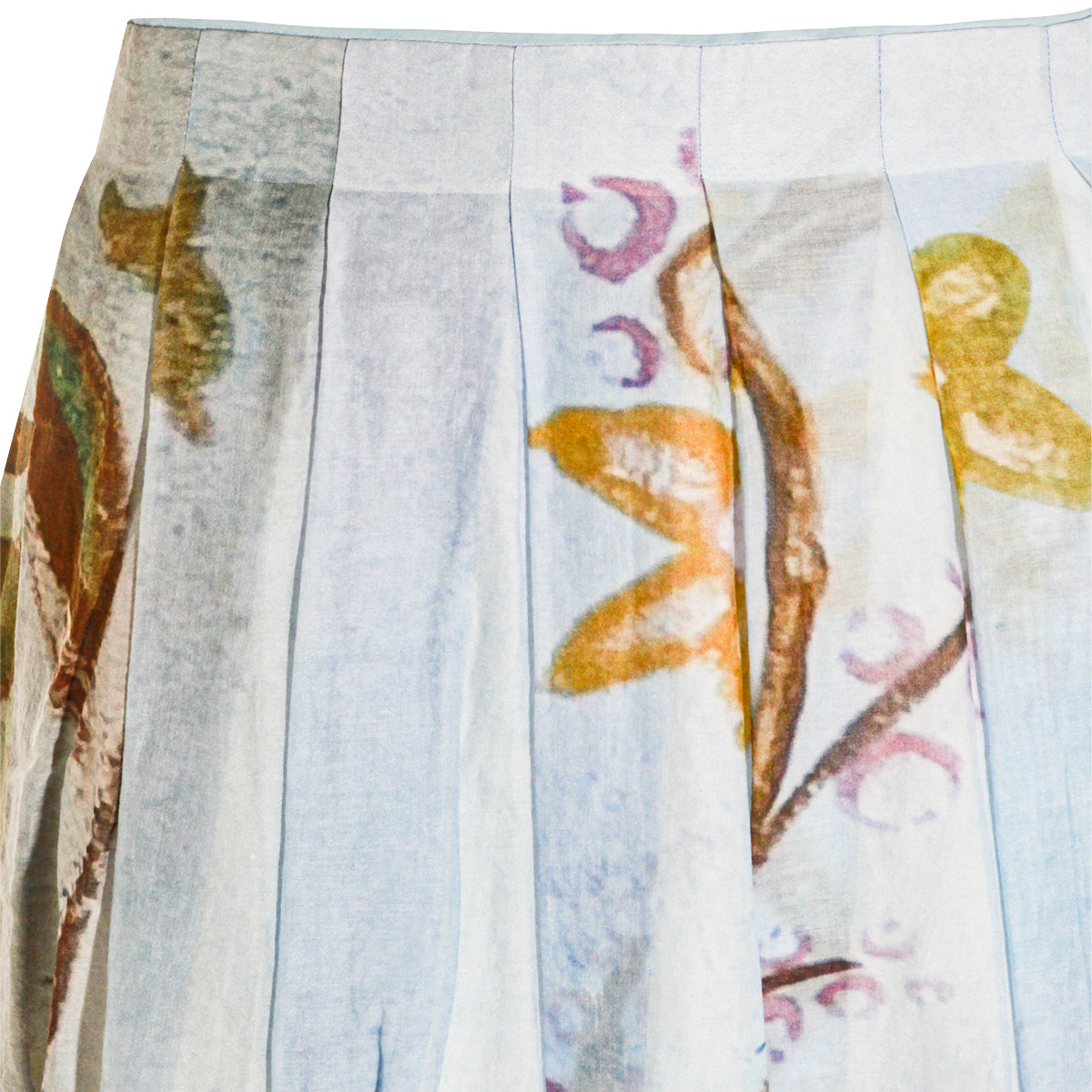 LIGHT BLUE SILK SKIRT