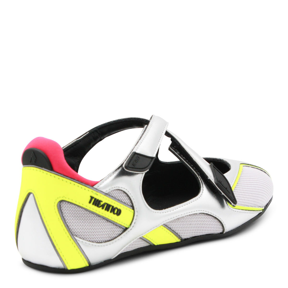 SILVER AND FLUO SNEAKERS