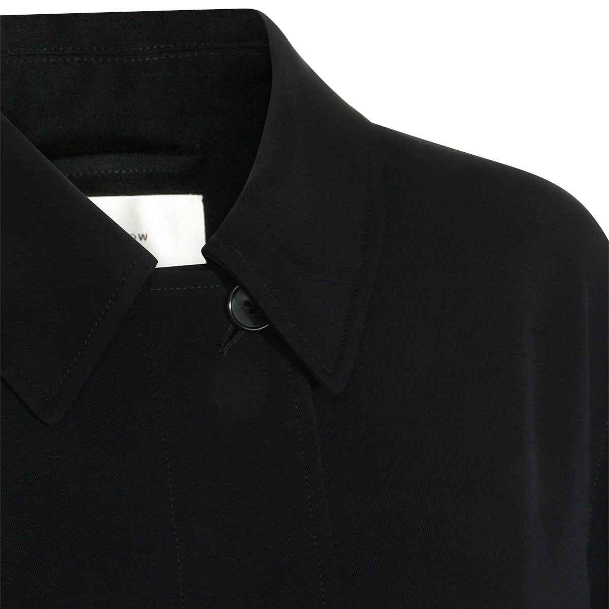 BLACK WOOL DAYTON TRENCH COAT