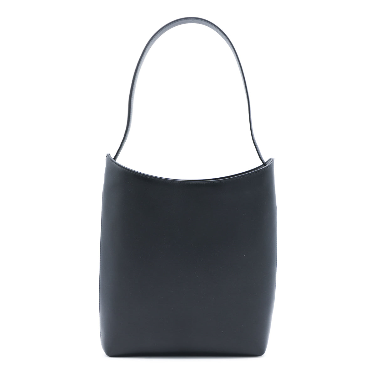 BLACK LEATHER TOTE BAG